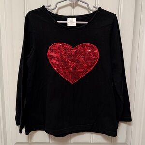 Boutique Black Sequin Heart Shirt With Matching Plaid Skirt